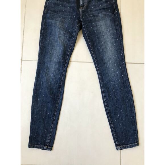 Current/Elliott Stiletto Low Rise Polka Dot Skinny Crop Stretch Jeans - Picture 8 of 10